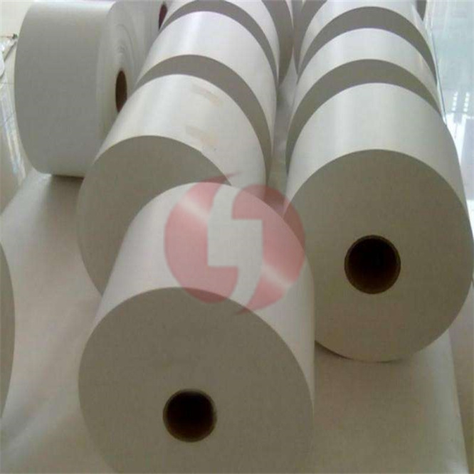 Semi gloss adhesive paper